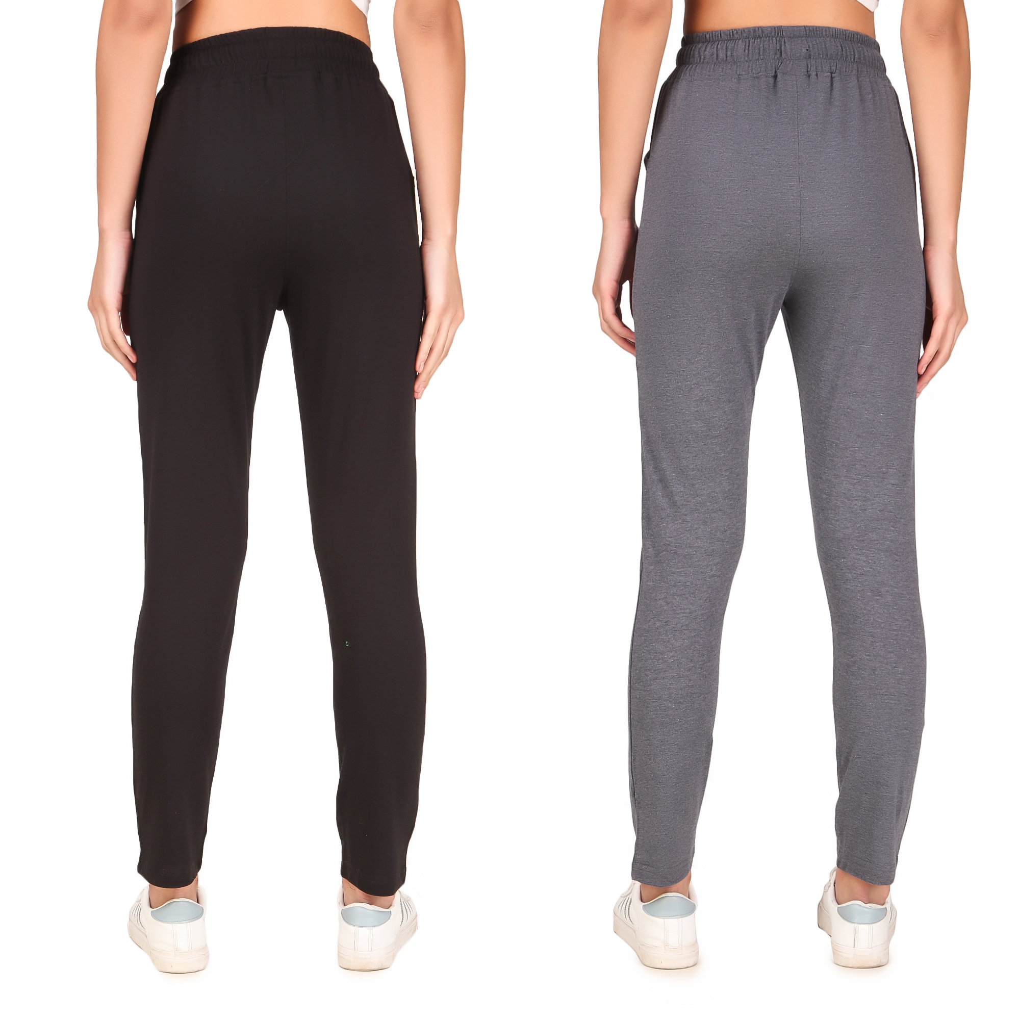 Regular fit Cotton Track Pants for Women's (Pack of 2)